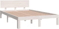 vidaXL Struttura letto, Bianco, 120 × 200 cm, legno massello, per camera da letto