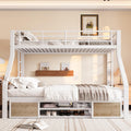 Letto a castello NovaFurnish, EN747, 90 × 200 cm, 140 × 200 cm, Bianco, MDF, materasso non incluso, per camera da letto
