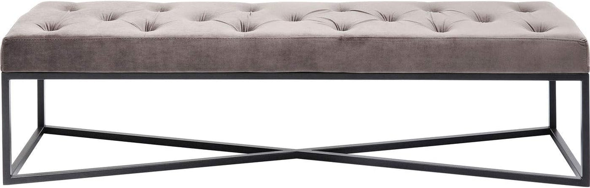 Panca KARE, 150 × 40 cm, Grigio/Nero, legno