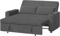 Divano letto Devoko 75P 160L, 2 posti, matrimoniale, 130 × 190 cm, velluto, Grigio, regolabile, per soggiorno