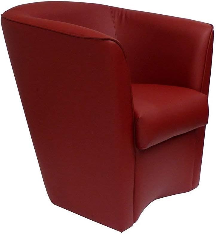 Poltrona Liberoshopping, 70 × 67 × 76 cm, similpelle, Bordeaux, sfoderabile, imbottita, per ufficio