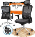 Sedia da ufficio CLOUVOU, tessuto, ergonomica, con ruote, per ufficio