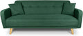 Divano letto SAMIRA, Henry, 180 × 110 cm, Verde, 3 posti, tessuto, per soggiorno