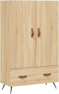 Credenza alta FWIKDUN, con contenitore, Rovere, legno, metallo, per soggiorno e sala da pranzo