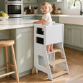 Torre di apprendimento KIDINIX, regolabile, 86 × 44 × 40 cm, legno, per bagno
