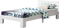 Letto en.casa, Bianco, 120 × 200 cm, legno, con testiera, per camera da letto