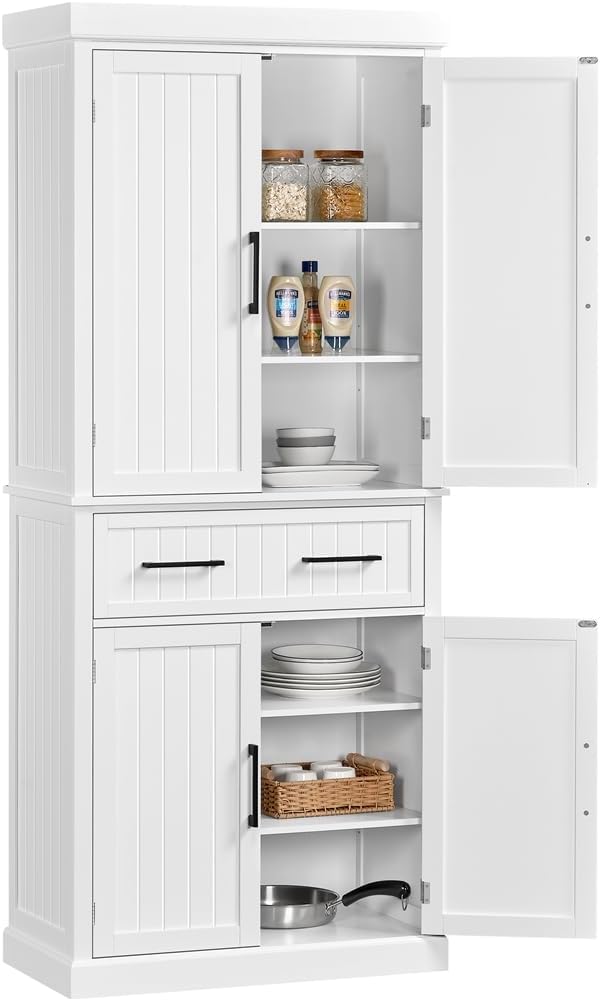Credenza Yaheetech, 183,5 × 76,5 × 40,5 cm, MDF, per soggiorno e sala da pranzo