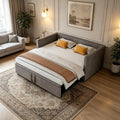 Divano letto JiaOyu, 180 × 200 cm, 2 posti, allungabile, con rete a doghe, velluto, materasso non incluso, per soggiorno