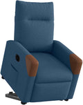 vidaXL Poltrona, reclinabile, Blu, tessuto, alzapersona, per soggiorno