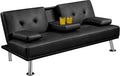 Divano letto Yaheetech, trasformabile, pieghevole, 3 in 1, legno, per soggiorno