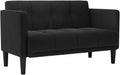vidaXL Divano, Nero, 111 cm, velluto, per soggiorno
