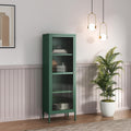 Armadio en.casa, 150 × 50 × 35cm, Verde, 4 scomparti, acciaio
