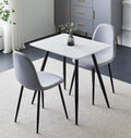 Hallowood Furniture Set da pranzo, 2 sedie, 86 × 45 × 54 cm, Nero, metallo, tessuto, per sala da pranzo e cucina