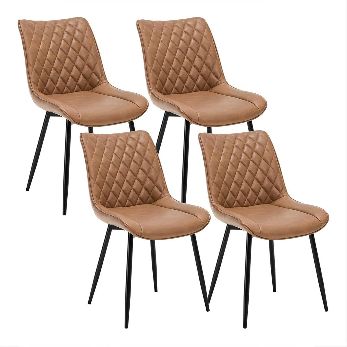 Set di sedie da pranzo WOLTU, 4 sedie, pelle, per sala da pranzo e cucina