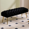 Panca Ya-Home, 120 cm, Nero, velluto