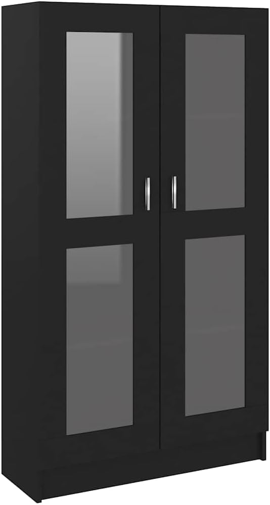 vidaXL Armadietto, 82,5 × 30,5 × 150 cm, Nero, legno