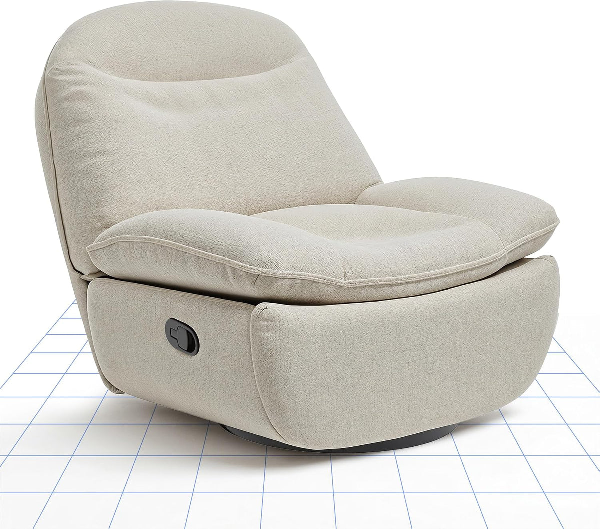 Poltrona FLEXISPOT, XC6, reclinabile, regolabile, Beige, per soggiorno