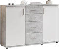 Cassettiera Stella Trading, 120 × 82 × 35 cm, Bianco, legno