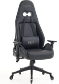 ErgoOtto Sedia gaming, Nero, acciaio, reclinabile, ergonomica, per ufficio