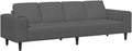Divano Générique, 250 × 77 × 76 cm, Grigio scuro, velluto, per soggiorno
