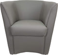 Poltrona Totò Piccinni, 70 × 67 × 76 cm, Grigio, imbottito, similpelle, per soggiorno