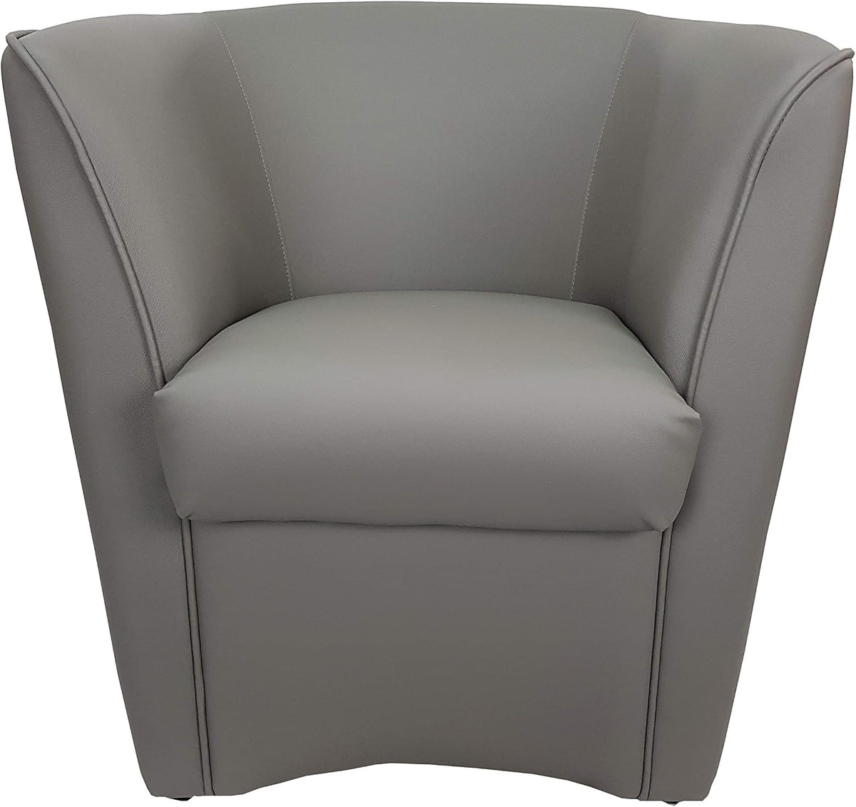 Poltrona Totò Piccinni, 70 × 67 × 76 cm, Grigio, imbottito, similpelle, per soggiorno