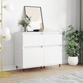 Credenza KTHLBRH, 40 × 35 × 70 cm, 2 pezzi, Bianco, legno, per soggiorno e camera da letto