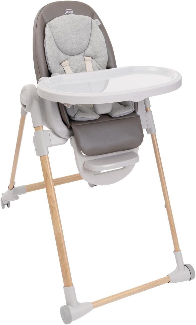 Seggiolone Chicco, Marrone, reclinabile, regolabile, con poggiapiedi, tessuto
