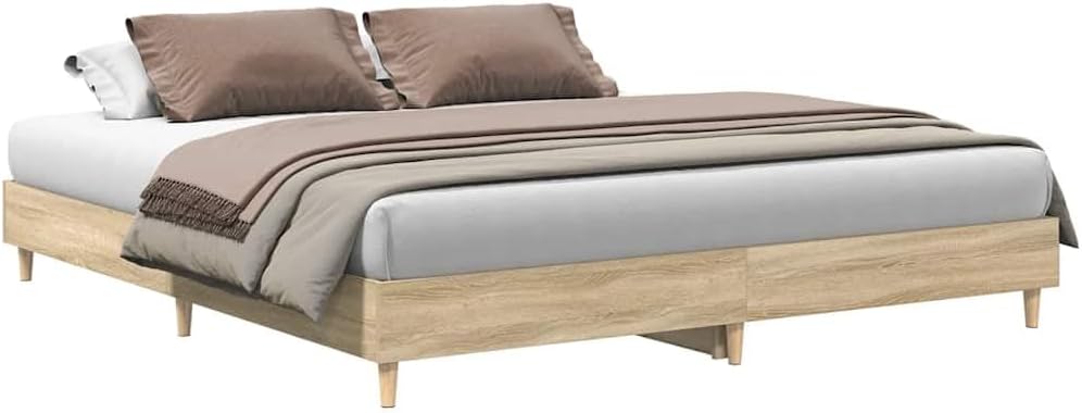 vidaXL Struttura letto, Rovere, 160 × 200cm, materasso non incluso, per camera da letto