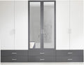 Armadio AVANTI TRENDSTORE, 272 × 211 × 55 cm, Bianco, 6 ante, 6 cassetti, legno