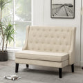 Divano Andeworld, 116,8 × 76,2 × 99,8 cm, Beige, imbottito, lino, per soggiorno
