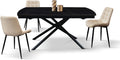 Tavolo allungabile KONTE.DESIGN, 140 × 90 cm, 200 × 90 cm, Nero, metallo