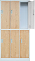 Jan Nowak Armadietto, 6 scomparti, 90 × 185 × 45 cm, Bianco, legno