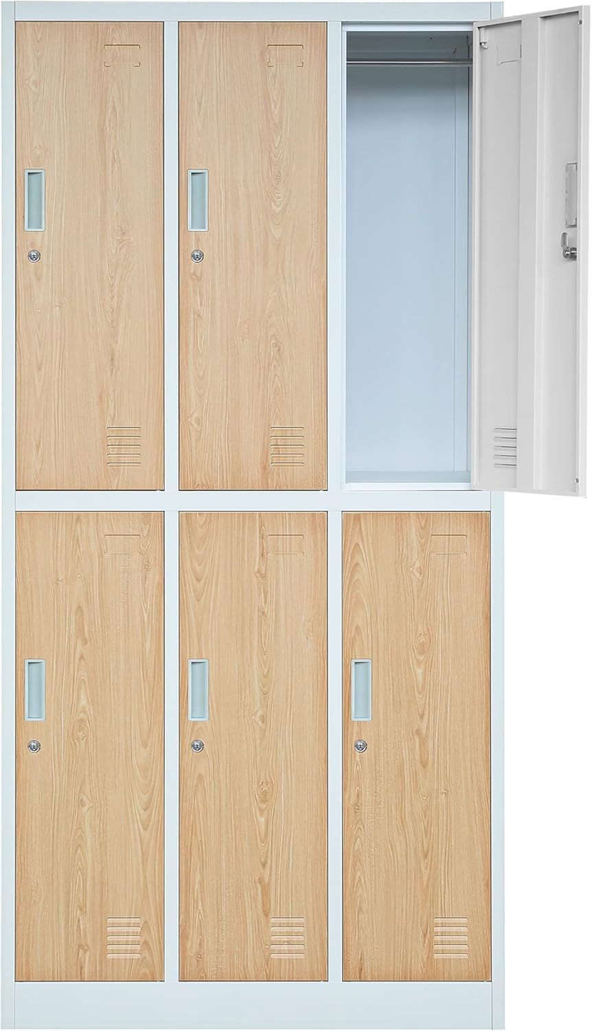 Jan Nowak Armadietto, 6 scomparti, 90 × 185 × 45 cm, Bianco, legno