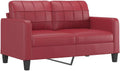 vidaXL Divano, 2 posti, Rosso, 140 cm, similpelle, per soggiorno
