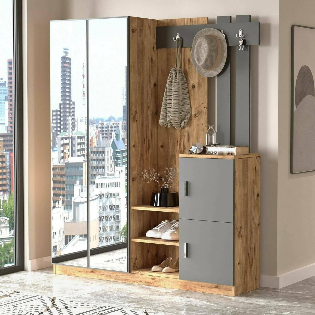 Dmora Appendiabiti, Rovere/Antracite