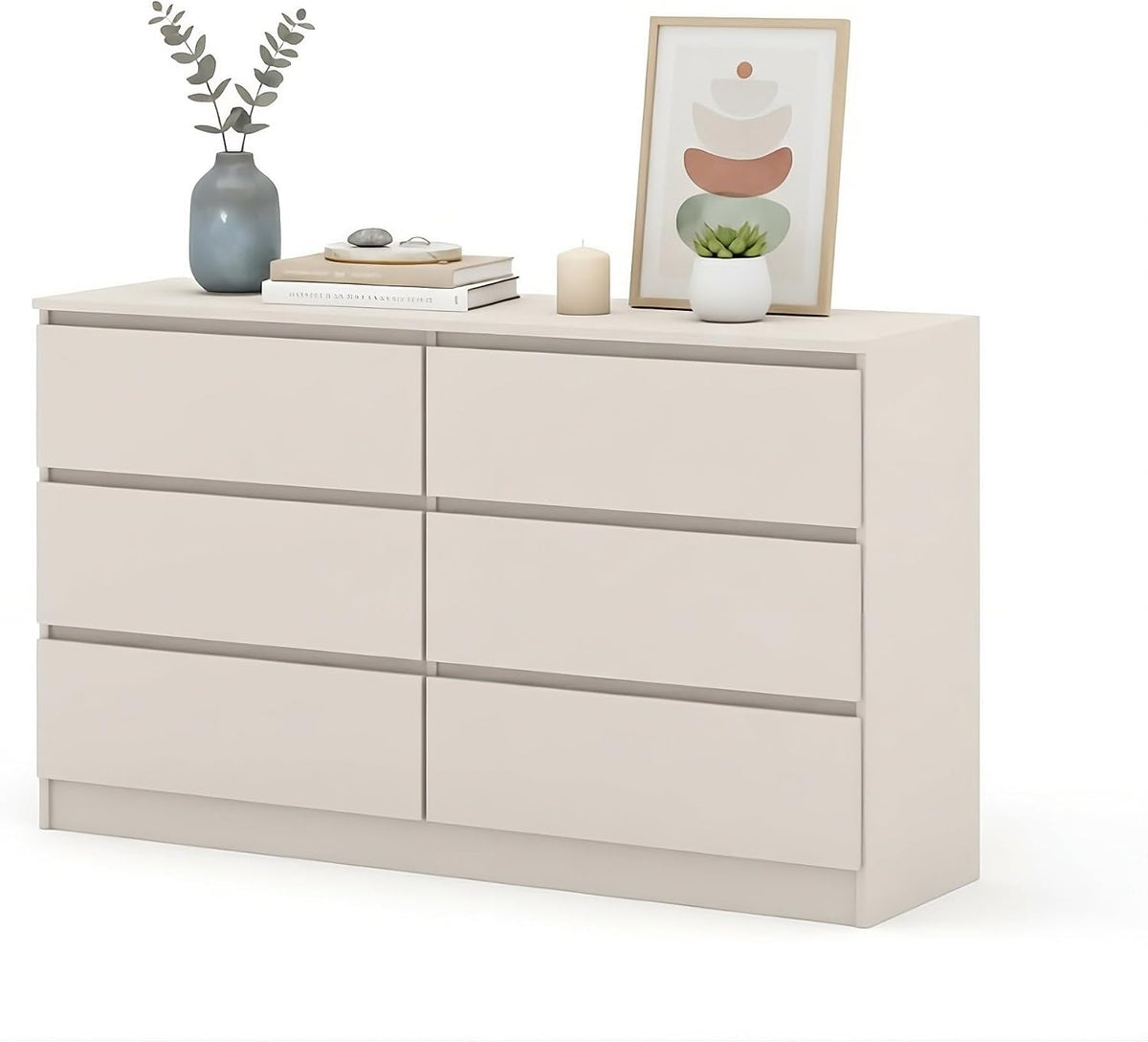 Cassettiera Homlando, 120 × 40 × 80,5 cm, 6 cassetti, per ufficio