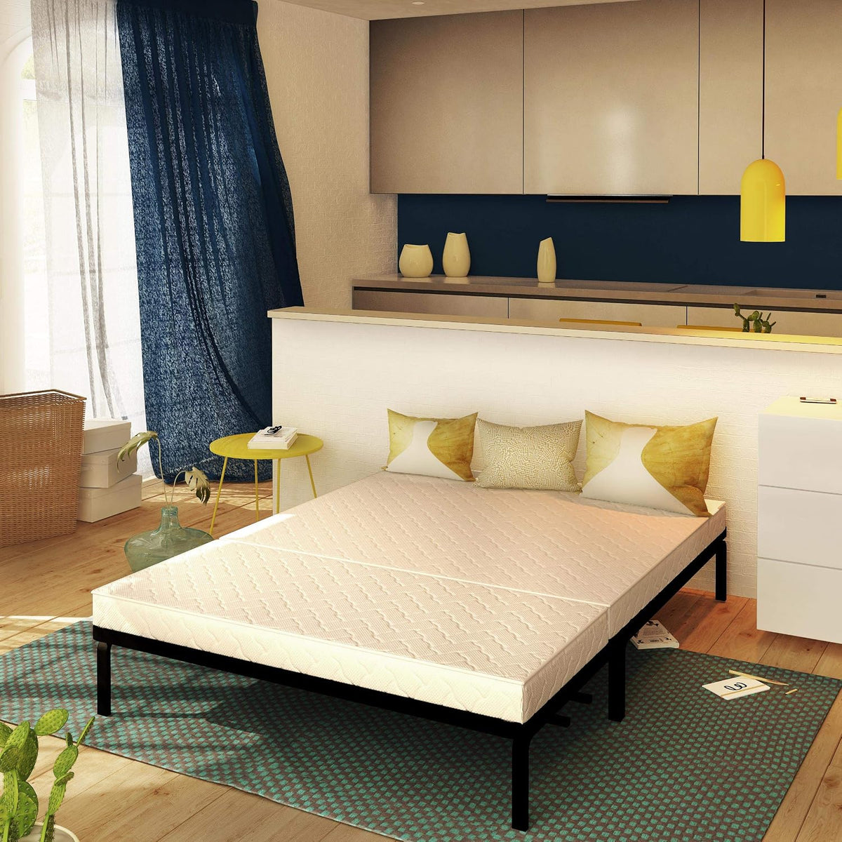 Materasso per divano letto Baldiflex, 140 × 190 × 10cm, ergonomico, ortopedico, anallergico, per camera da letto